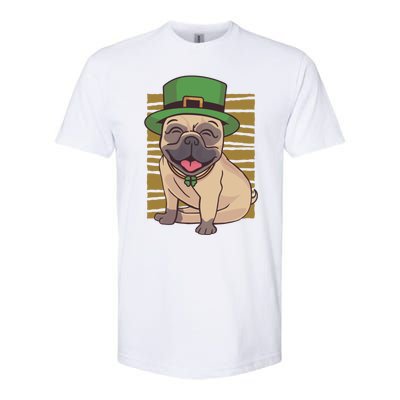 Funny St Patricks Day Pug Dog Lover Gift Softstyle® CVC T-Shirt