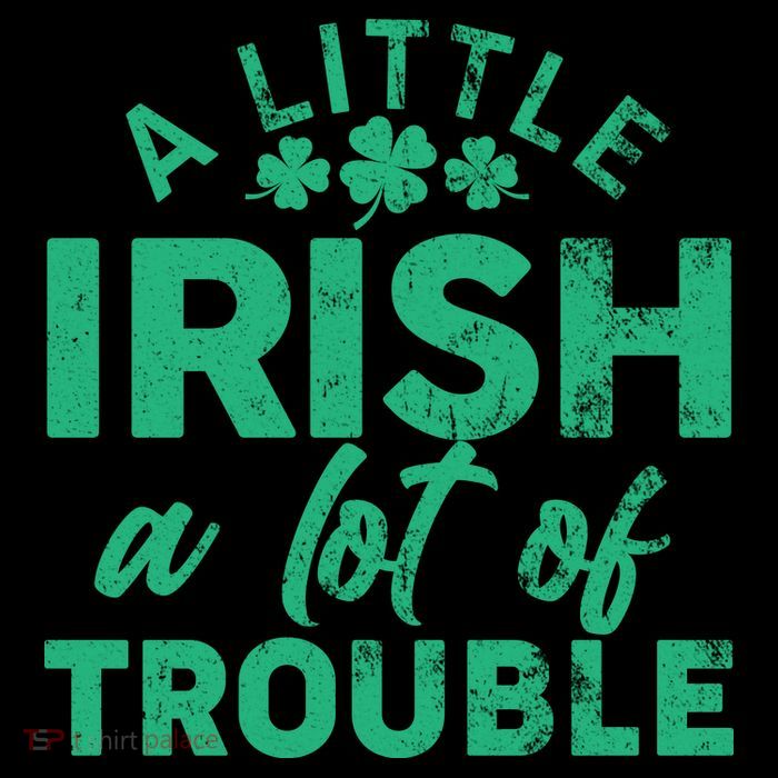 Funny St Patricks Day A Little Irish A Lot Of Trouble Flexfit Unipanel Trucker Cap