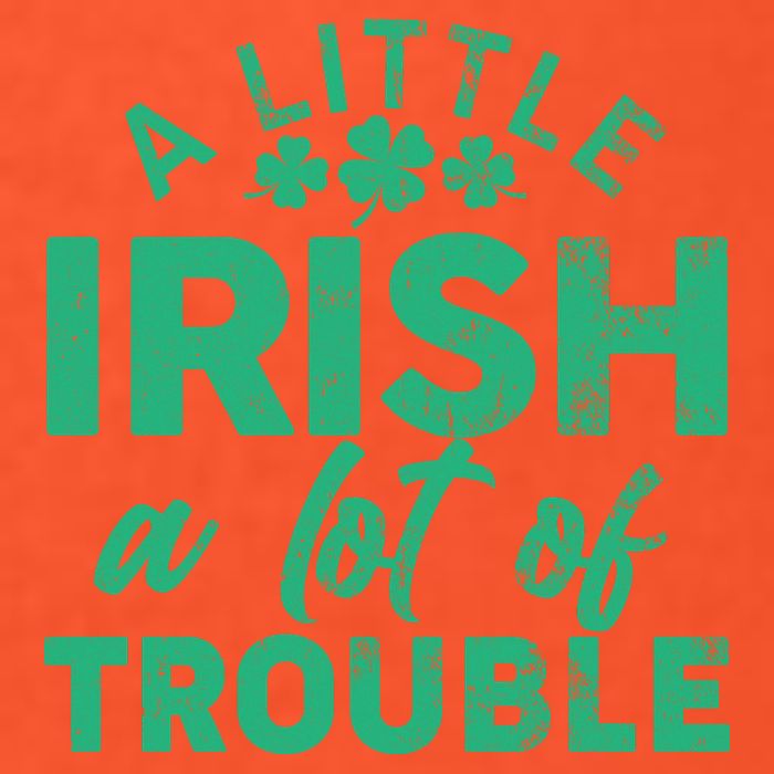 Funny St Patricks Day A Little Irish A Lot Of Trouble Short Acrylic Beanie
