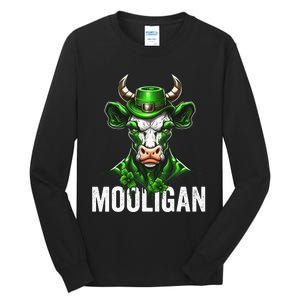 Funny St Patricks Day Hooligan Mooligan Cow St Paddy Party Tall Long Sleeve T-Shirt