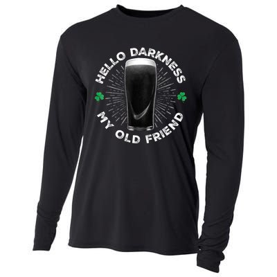 Funny St PatrickS Day Hello Darkness My Old Friend Stout Gift Cooling Performance Long Sleeve Crew