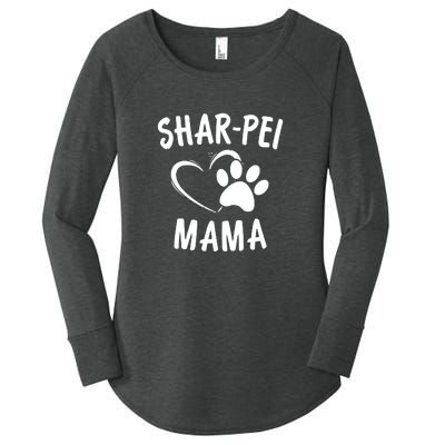 Fun Shar Pei Mama Gift Pet Lover Apparel Dog SharPeis Mom Women's Perfect Tri Tunic Long Sleeve Shirt