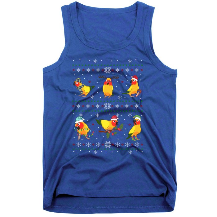 Funny Santa Parrot Decorations Sun Conure Ugly Christmas Cute Gift Tank Top