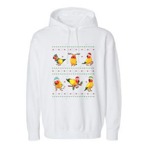 Funny Santa Parrot Decorations Sun Conure Ugly Christmas Cute Gift Garment-Dyed Fleece Hoodie