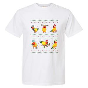 Funny Santa Parrot Decorations Sun Conure Ugly Christmas Cute Gift Garment-Dyed Heavyweight T-Shirt