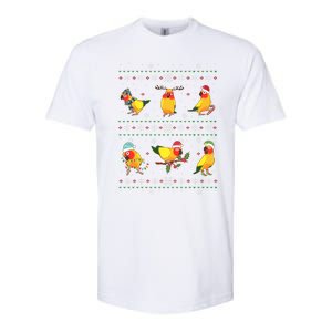 Funny Santa Parrot Decorations Sun Conure Ugly Christmas Cute Gift Softstyle CVC T-Shirt