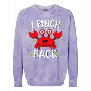 Funny St Patrick’s Day Tee Crab I Pinch Back Colorblast Crewneck Sweatshirt