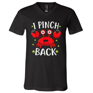 Funny St Patrick’s Day Tee Crab I Pinch Back V-Neck T-Shirt