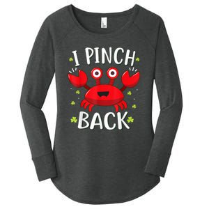 Funny St Patrick’s Day Tee Crab I Pinch Back Women's Perfect Tri Tunic Long Sleeve Shirt