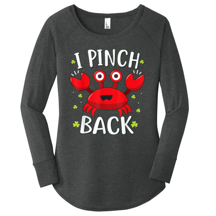 Funny St Patrick’s Day Tee Crab I Pinch Back Women's Perfect Tri Tunic Long Sleeve Shirt