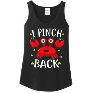 Funny St Patrick’s Day Tee Crab I Pinch Back Ladies Essential Tank