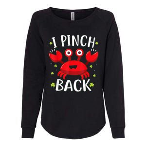 Funny St Patrick’s Day Tee Crab I Pinch Back Womens California Wash Sweatshirt