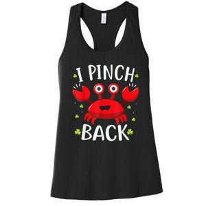 Funny St Patrick’s Day Tee Crab I Pinch Back Women's Racerback Tank