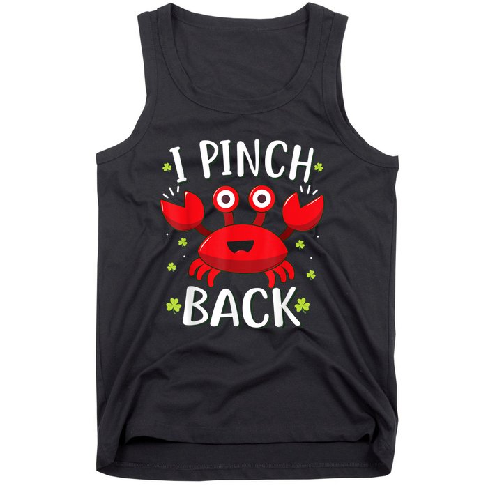 Funny St Patrick’s Day Tee Crab I Pinch Back Tank Top