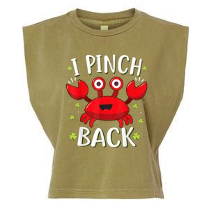 Funny St Patrick’s Day Tee Crab I Pinch Back Garment-Dyed Women's Muscle Tee