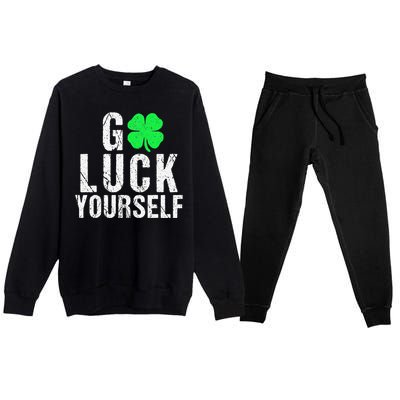 Funny Saint Patrick's Day For Adults Women Premium Crewneck Sweatsuit Set