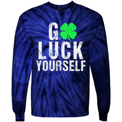 Funny Saint Patrick's Day For Adults Women Tie-Dye Long Sleeve Shirt