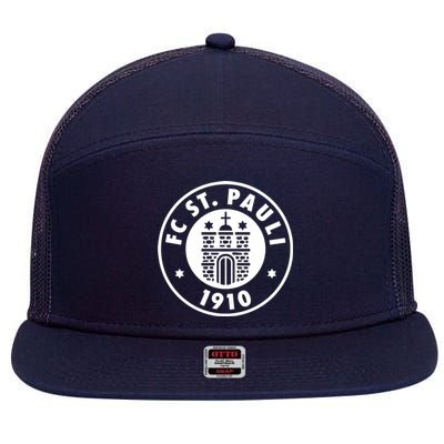 Fc St Pauli 7 Panel Mesh Trucker Snapback Hat