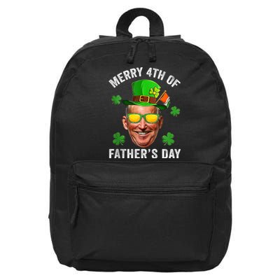 Funny St Patrick's Day Joe Biden Merry 4th Of Father's Day 16 in Basic Backpack