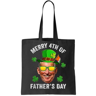 Funny St Patrick's Day Joe Biden Merry 4th Of Father's Day Tote Bag