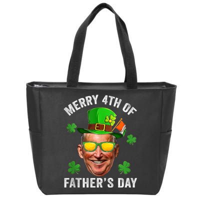 Funny St Patrick's Day Joe Biden Merry 4th Of Father's Day Zip Tote Bag