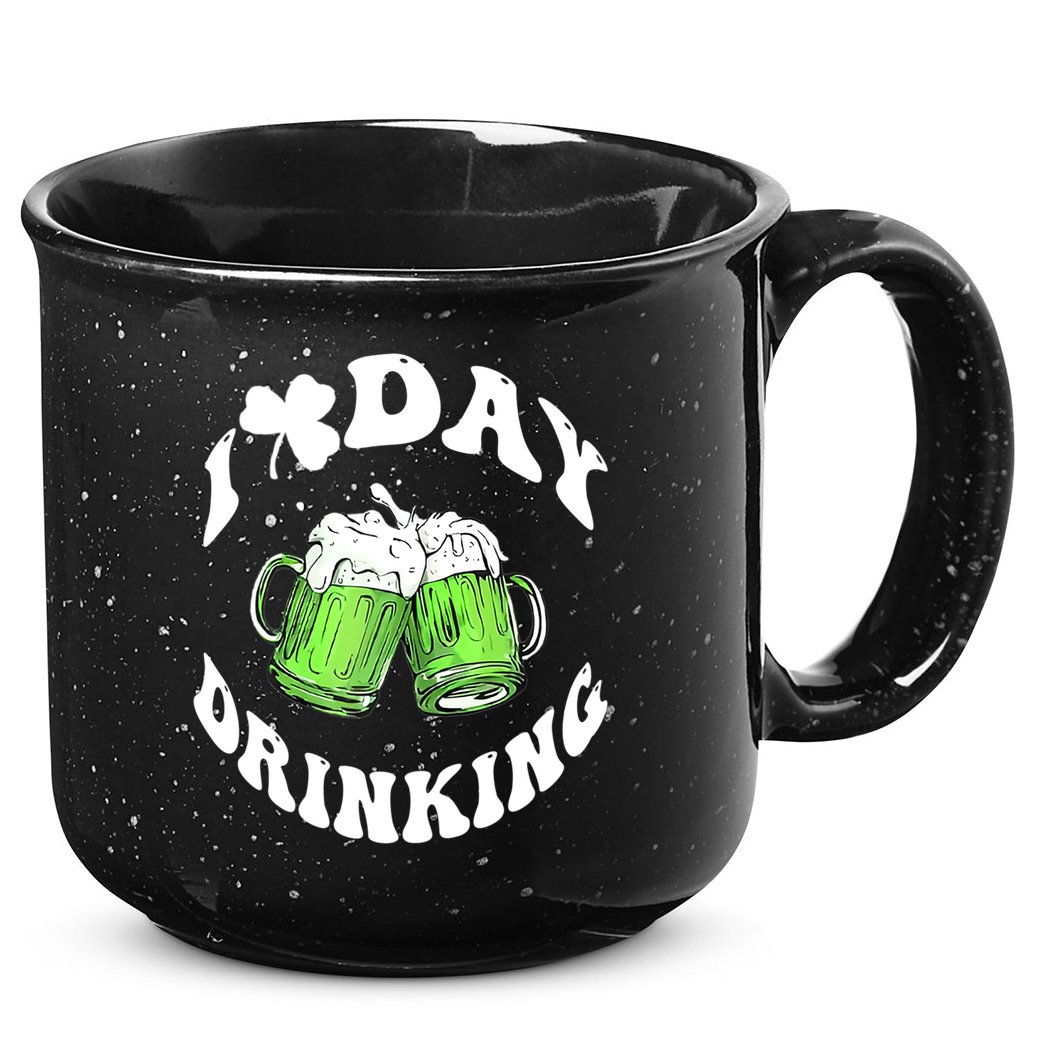 Funny St Patricks Day I Love Day Drinking Love Beers Gift 15oz Campfire Ceramic Mug