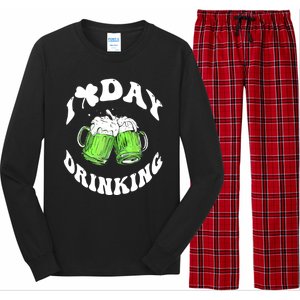 Funny St Patricks Day I Love Day Drinking Love Beers Gift Long Sleeve Pajama Set