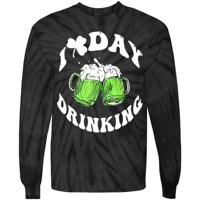 Funny St Patricks Day I Love Day Drinking Love Beers Gift Tie-Dye Long Sleeve Shirt