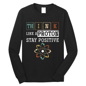 Funny Science Puns Proton Periodic Table Chemist Chemistry Long Sleeve Shirt