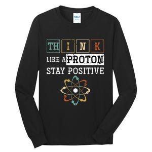 Funny Science Puns Proton Periodic Table Chemist Chemistry Tall Long Sleeve T-Shirt