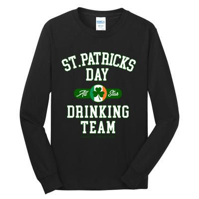 Funny St Patricks Day Drinking Team Tall Long Sleeve T-Shirt