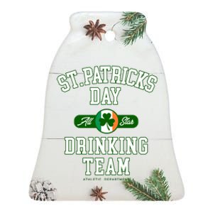 Funny St Patricks Day Drinking Team Ceramic Bell Ornament