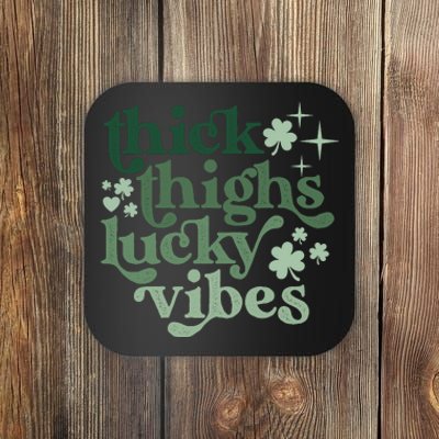 Funny St Patricks Day Lucky Vibes Coaster