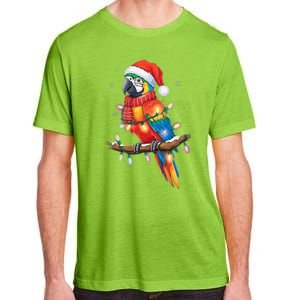 Funny Senegal Parrot Lover Xmas Christmas Tree Lights Santa Adult ChromaSoft Performance T-Shirt