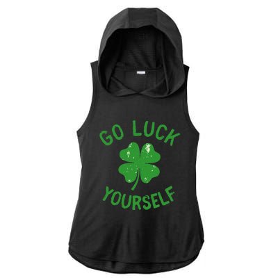 Funny Saint Patrick's Day Love For Adults Women Ladies PosiCharge Tri-Blend Wicking Draft Hoodie Tank