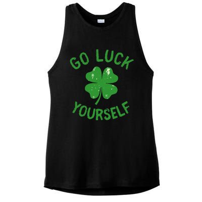 Funny Saint Patrick's Day Love For Adults Women Ladies PosiCharge Tri-Blend Wicking Tank