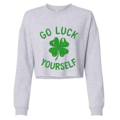 Funny Saint Patrick's Day Love For Adults Women Cropped Pullover Crew