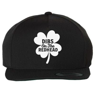 Funny St Patricks Day Irish Shamrock Dibs on the Redhead Wool Snapback Cap