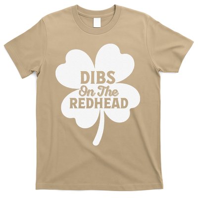 Funny St Patricks Day Irish Shamrock Dibs on the Redhead T-Shirt
