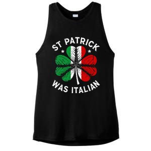 Funny St Patrick Was Italian St Patrick's Day Ladies PosiCharge Tri-Blend Wicking Tank