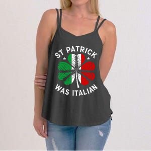 Funny St Patrick Was Italian St Patrick's Day Women's Strappy Tank