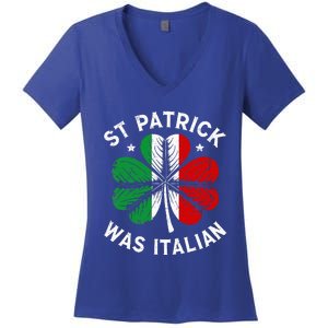 Funny St Patrick Was Italian St Patrick's Day Women's V-Neck T-Shirt