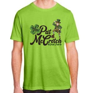 Funny St. Patrick's Day Pat McCrotch Irish Pub Leprechaun Adult ChromaSoft Performance T-Shirt