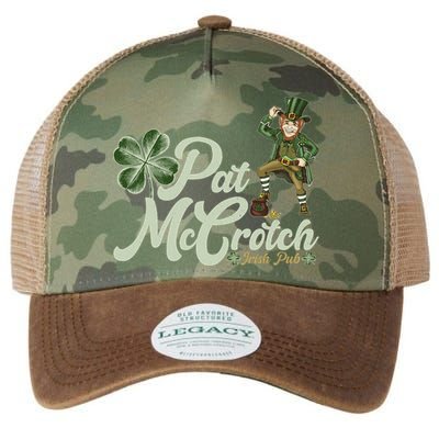 Funny St. Patrick's Day Pat McCrotch Irish Pub Leprechaun Legacy Tie Dye Trucker Hat
