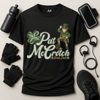 Funny St. Patrick's Day Pat McCrotch Irish Pub Leprechaun Performance Shirt