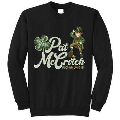 Funny St. Patrick's Day Pat McCrotch Irish Pub Leprechaun Sweatshirt