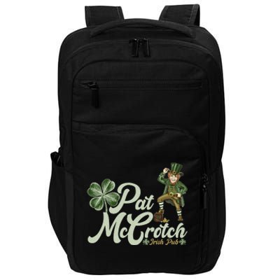 Funny St. Patrick's Day Pat McCrotch Irish Pub Leprechaun Impact Tech Backpack