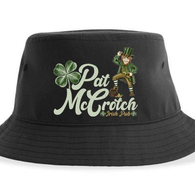 Funny St. Patrick's Day Pat McCrotch Irish Pub Leprechaun Sustainable Bucket Hat