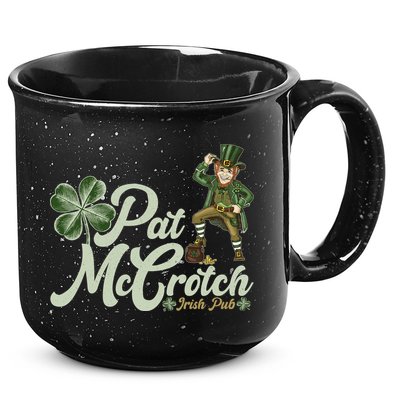 Funny St. Patrick's Day Pat McCrotch Irish Pub Leprechaun 15oz Campfire Ceramic Mug