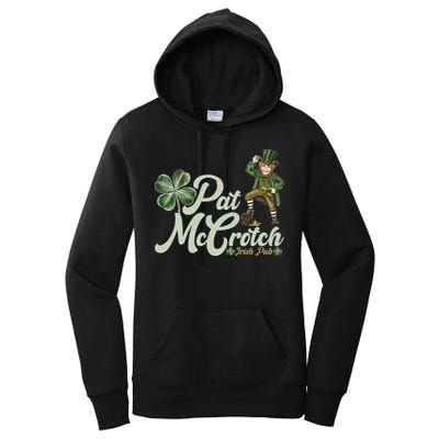 Funny St. Patrick's Day Pat McCrotch Irish Pub Leprechaun Women's Pullover Hoodie